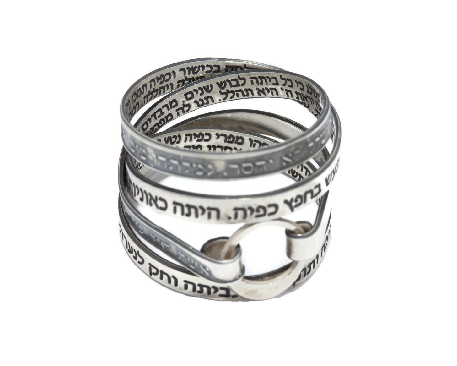 טבעת מלופפת מרגשת  - כסף MB