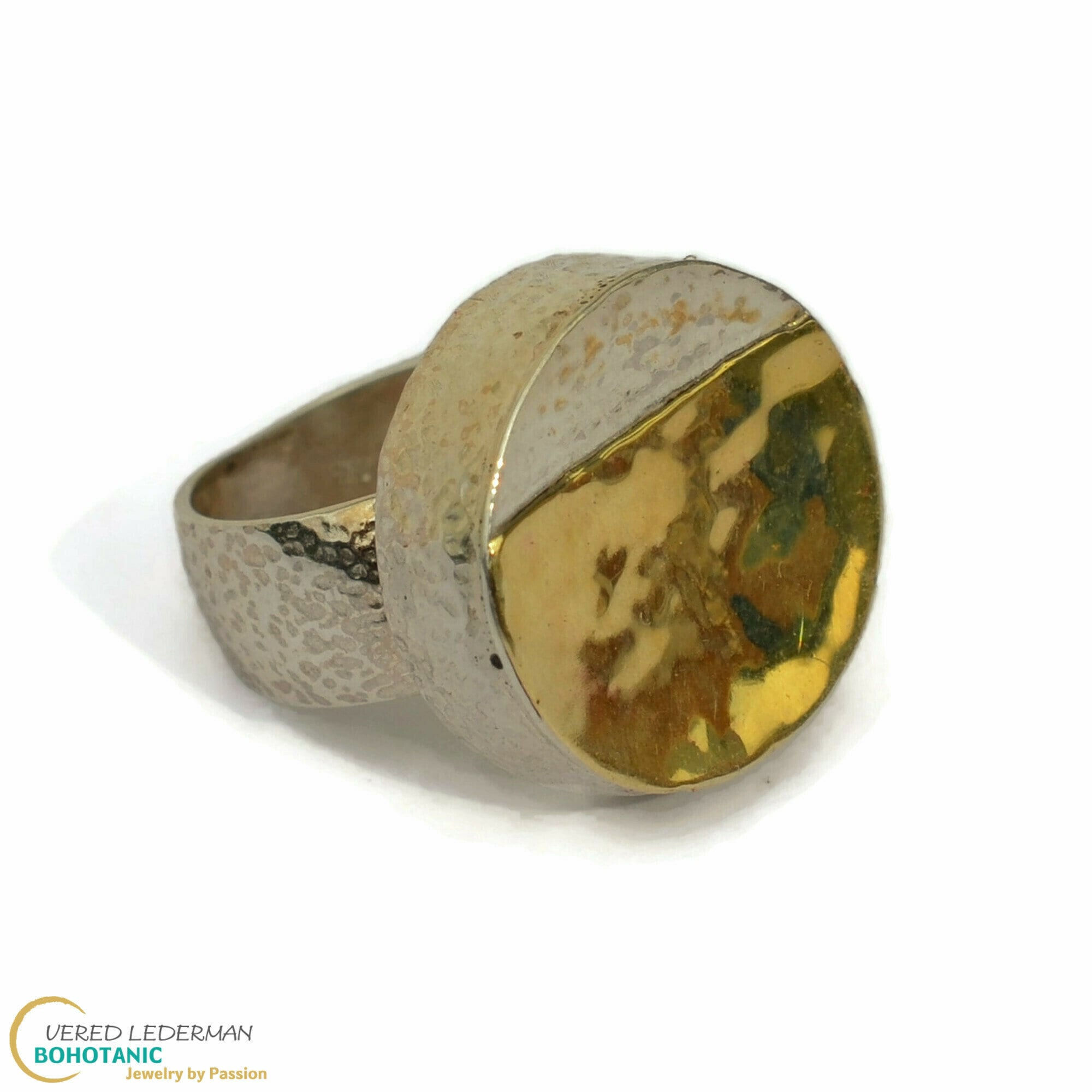 Vered Lederman | Two Tone Hammered Ring