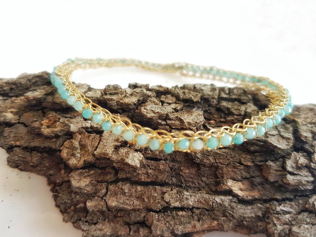 Einat Sandberg Jewelry | צמיד משובץ אבני חן מזהב עבודת יד אמן ישראלי