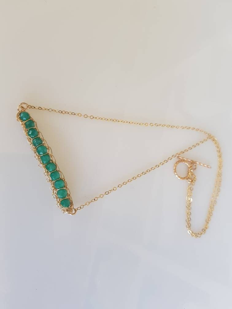 Thumbnail: Einat Sandberg | Gold Green onyx Necklace