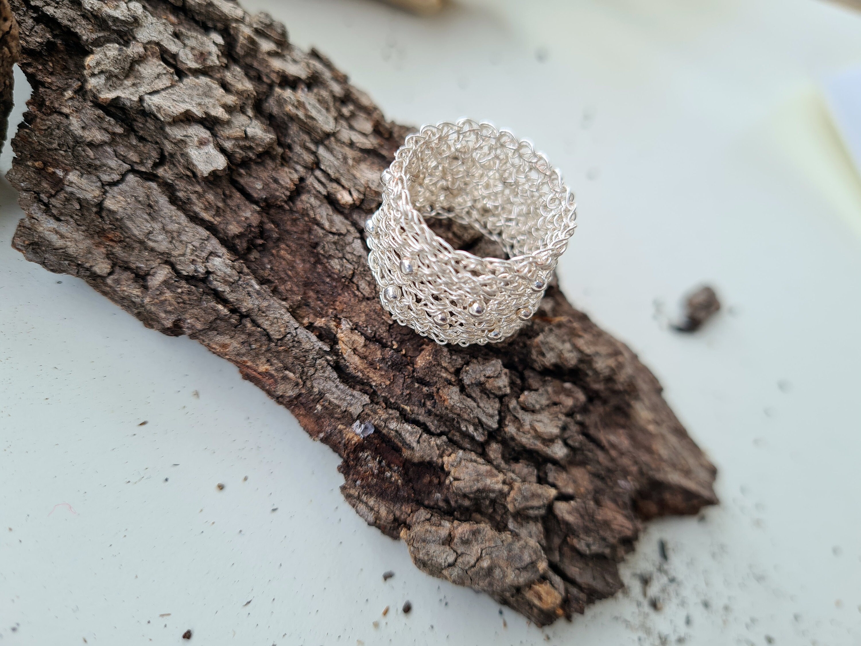 Einat Sandberg | Chunky Silver Ring, Wide Band Ring