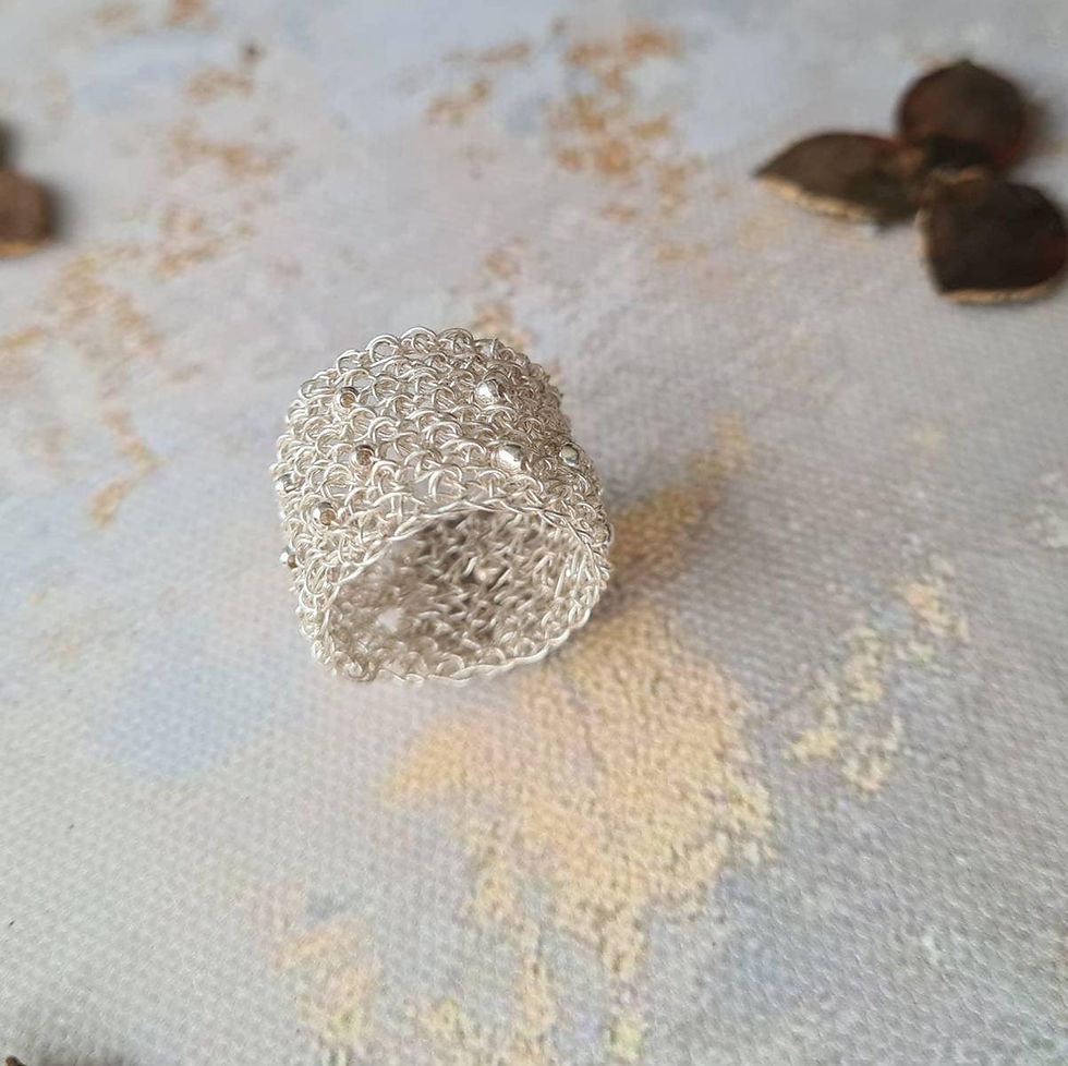 תמונה ממוזערת: Einat Sandberg | Chunky Silver Ring, Wide Band Ring