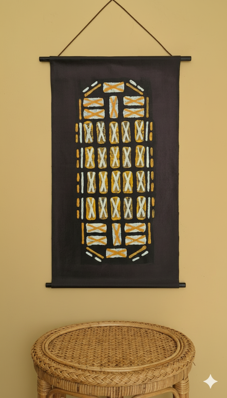 Thumbnail: Small original work in a rustic boho style to hang on the wall -VD