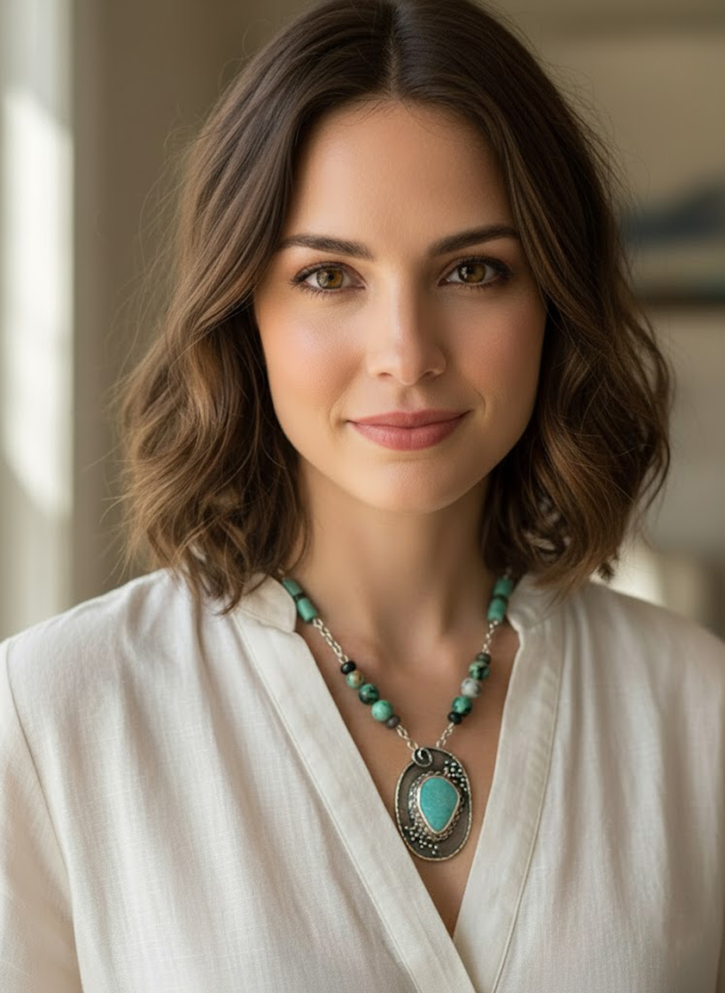Amazonite Pendant Necklace