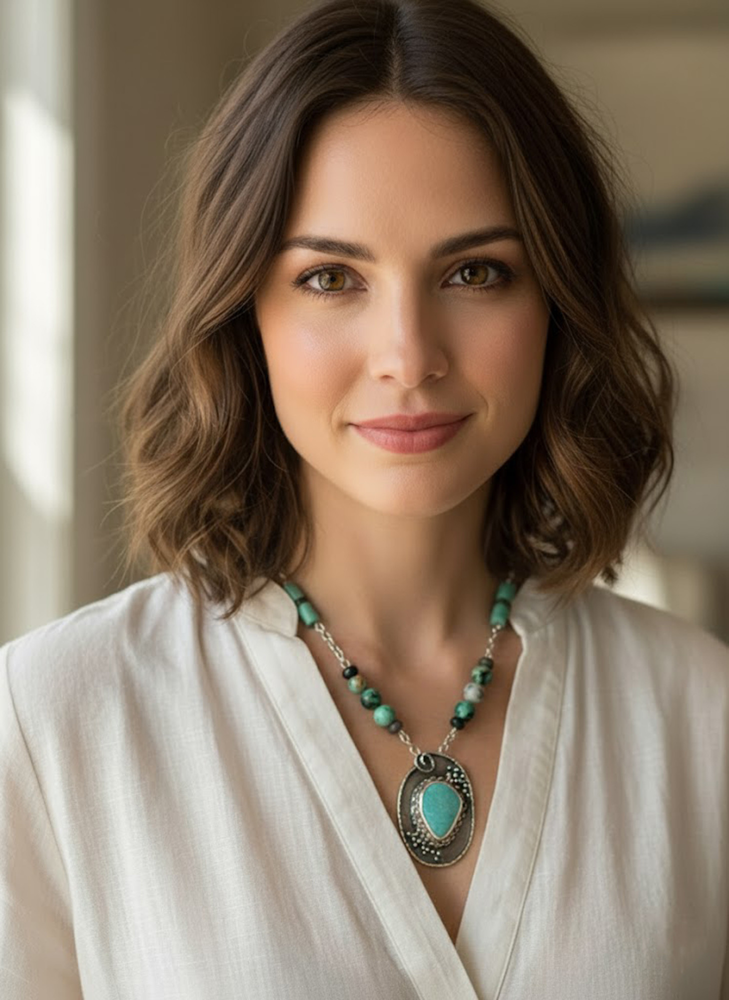 Amazonite Pendant Necklace