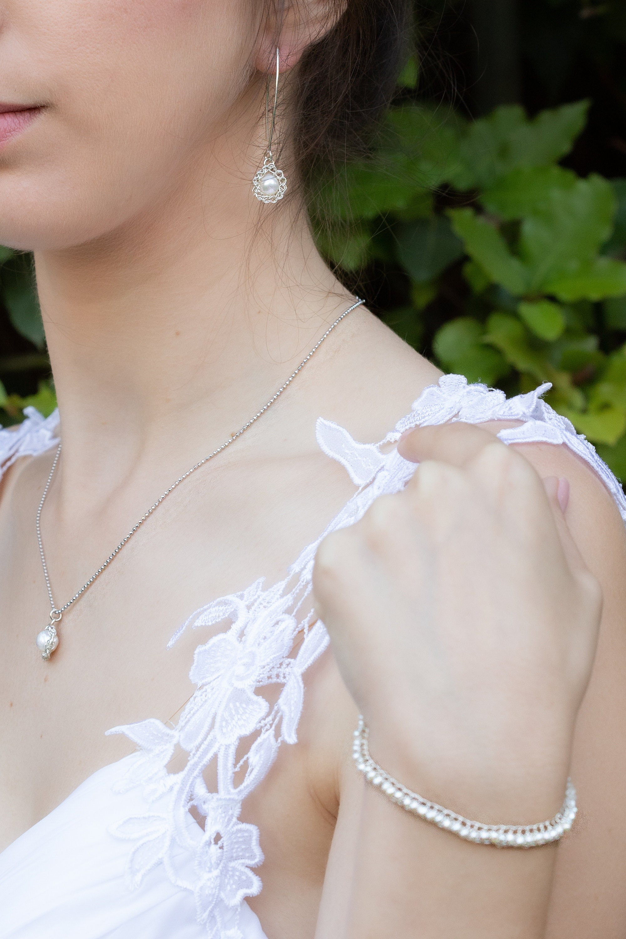 Einat Sandberg | Bridal Thin Bracelet מכסף עבודת יד אמן ישראלי