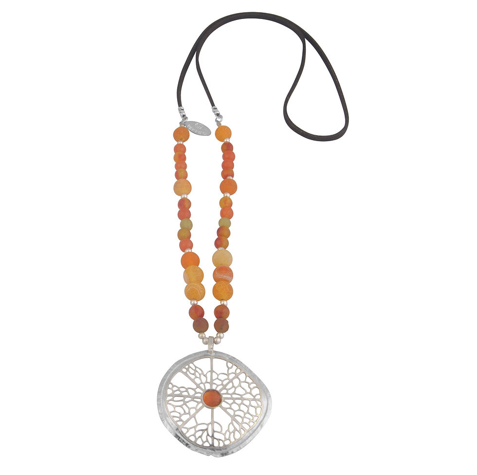 תמונה ממוזערת: Vered Lederman | Carnelian Sterling Silver Long Necklace