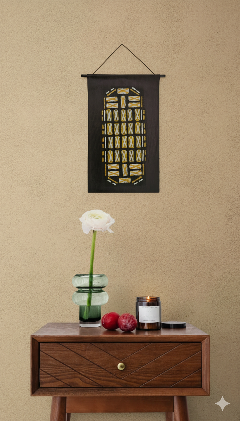 Thumbnail: Small original work in a rustic boho style to hang on the wall -VD