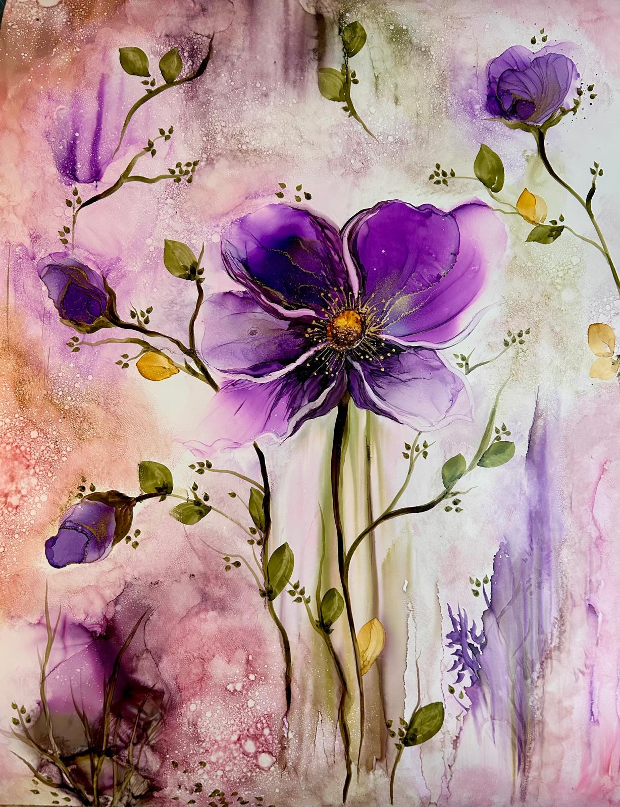 Efrat Brosh | Purple Flower- אפרת ברוש - EB