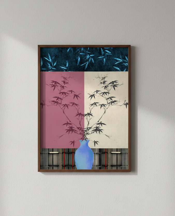 Hanna Graphic Design | Layered Silence – Digital Collage Print