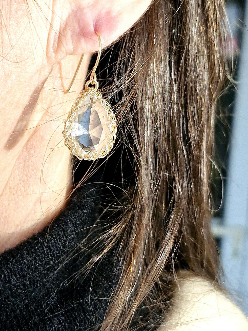 תמונה ממוזערת: Einat Sandberg |  Gold Teardrops Earrings