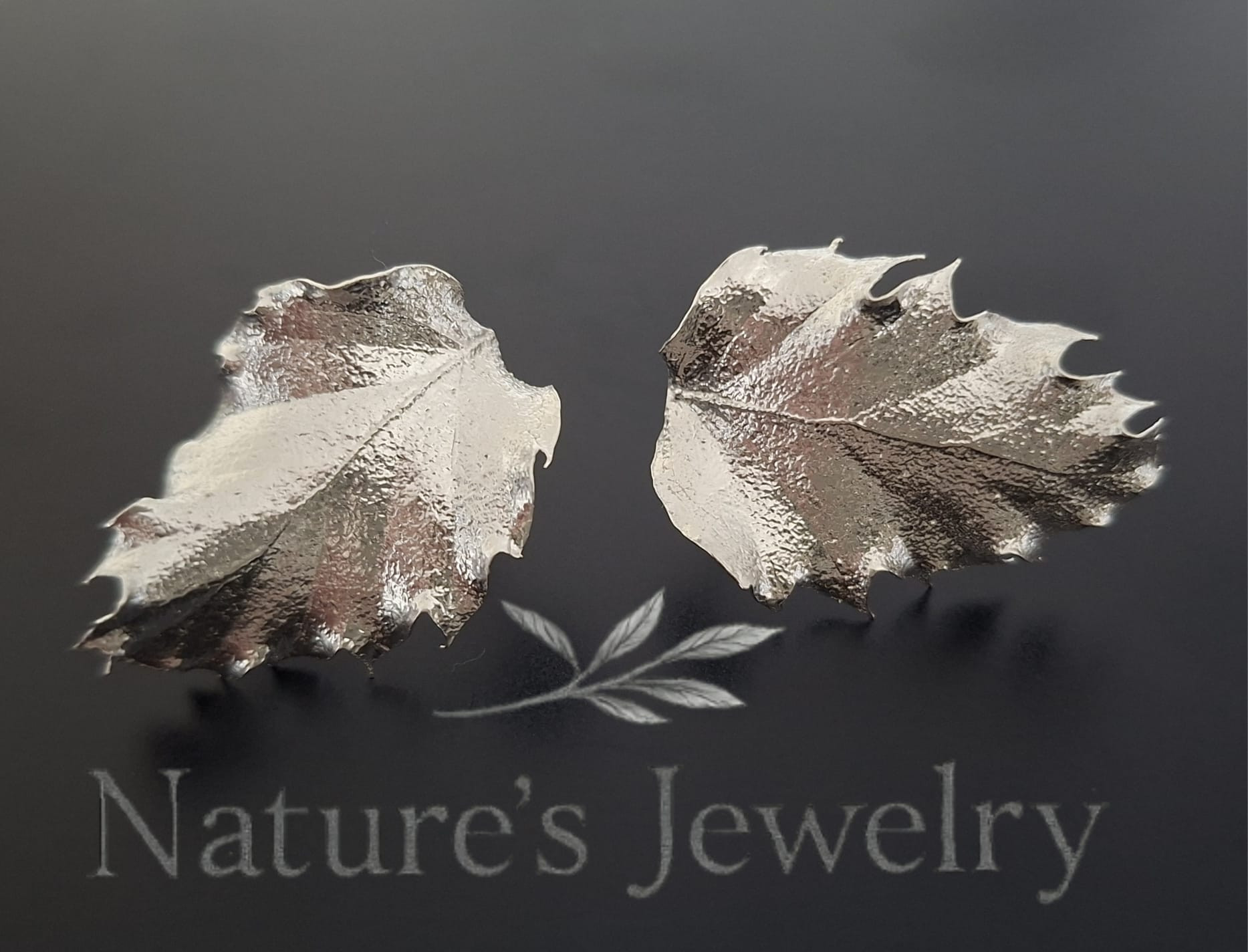 natures jewlery | עגילי כסף מעלי אלון התבור מכסף עבודת יד אמן ישראלי