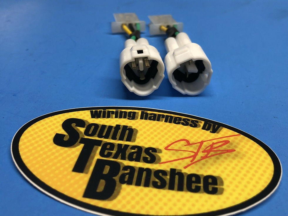 Thumbnail: Yamaha Banshee headlight adapter kit. 97-01 flat to triangle plug STB
