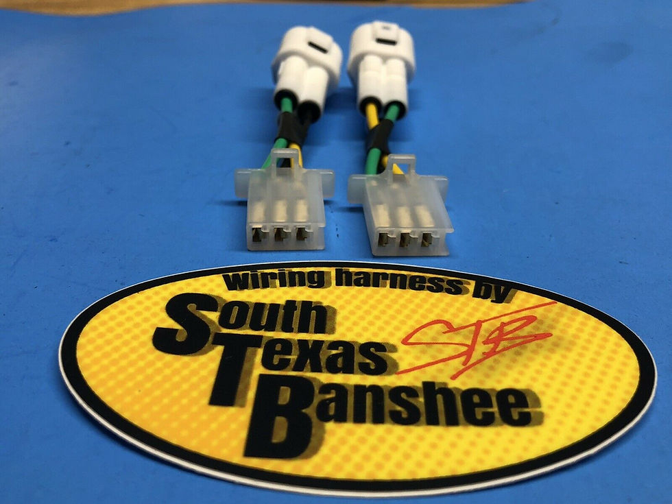 Thumbnail: Yamaha Banshee headlight adapter kit. 97-01 flat to triangle plug STB