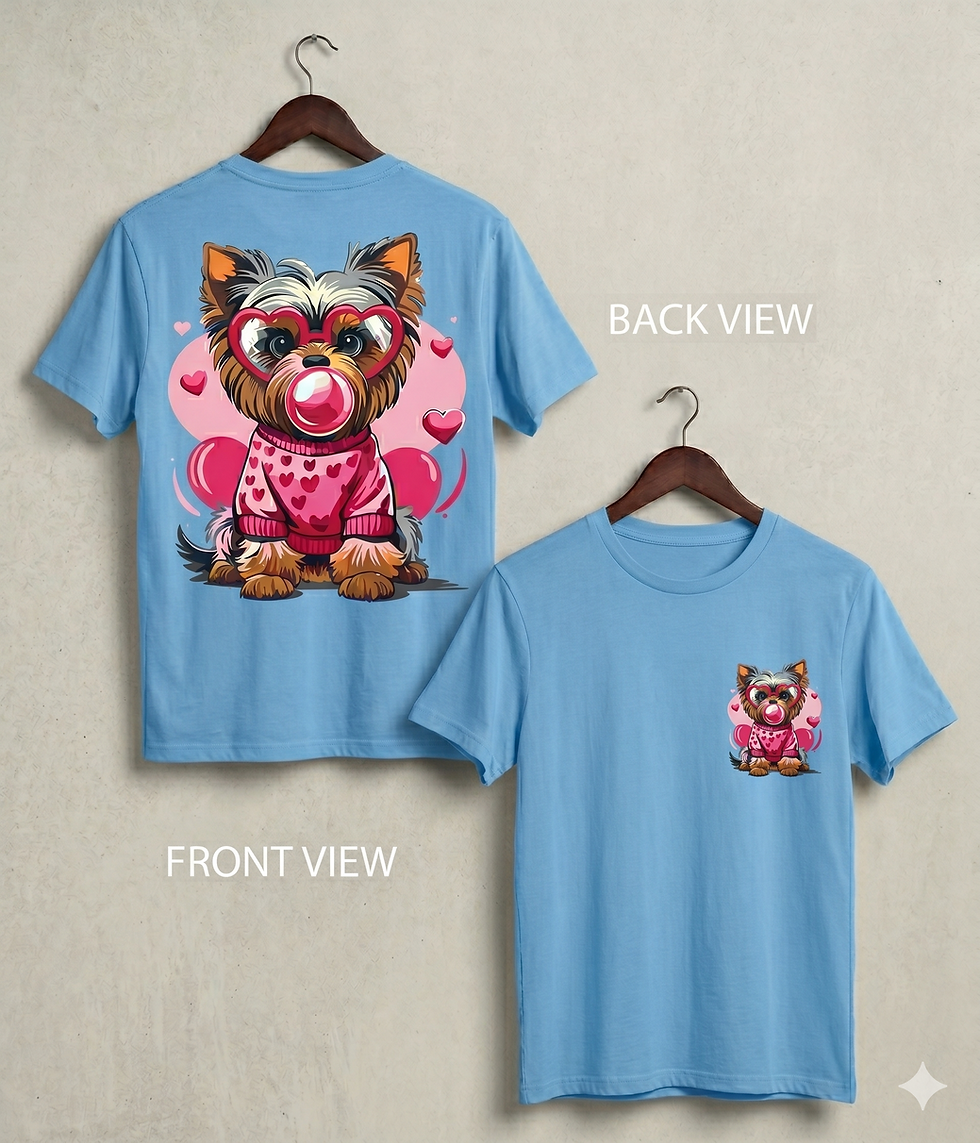 Thumbnail: Hearts Yorkie Tee