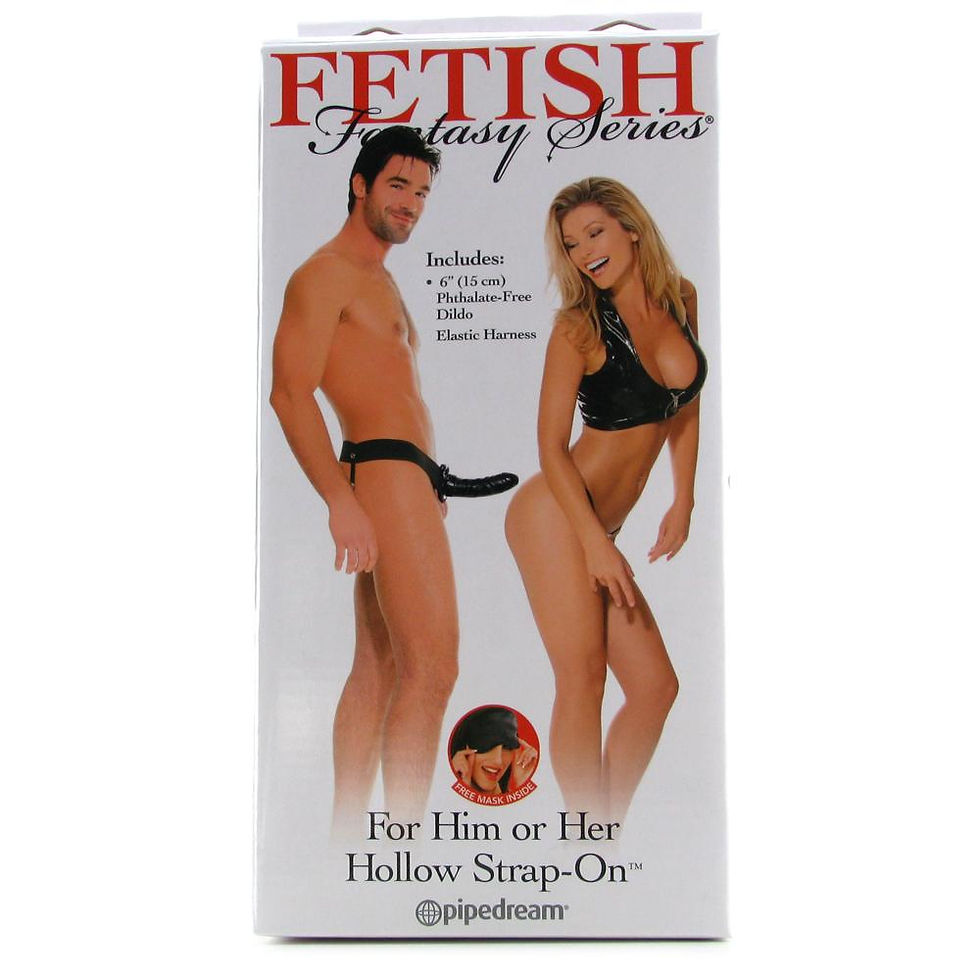 Fetish Fantasy Unisex Hollow Strap-On Vibe in Black