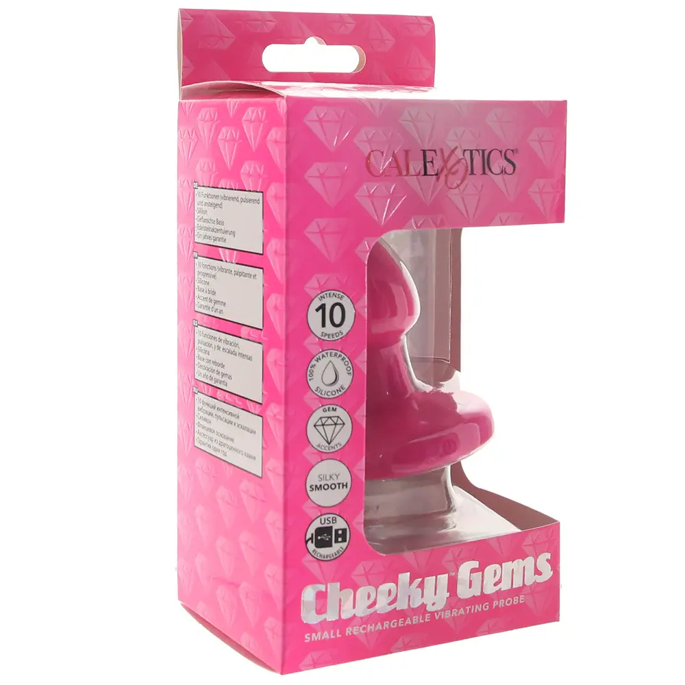 Cheeky Gems Small Vibrating Probe in Pink