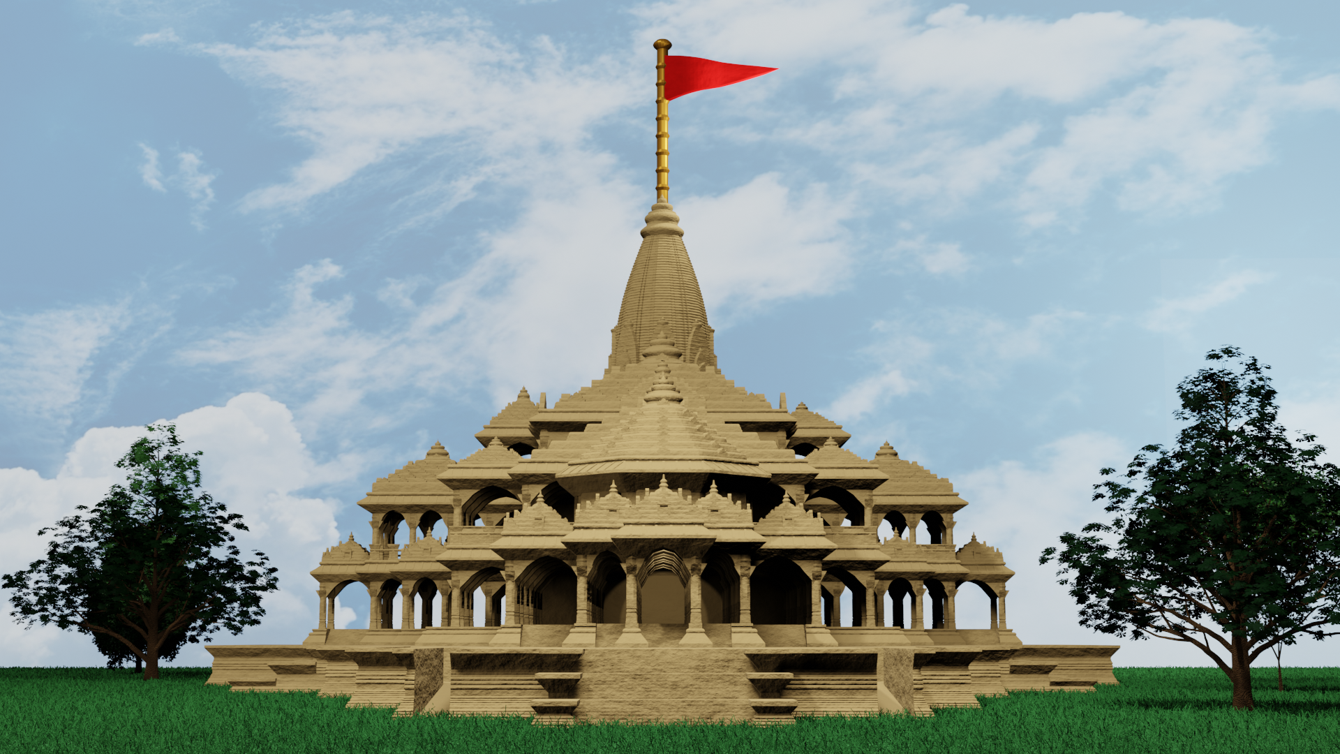 Ram Mandir 3D model