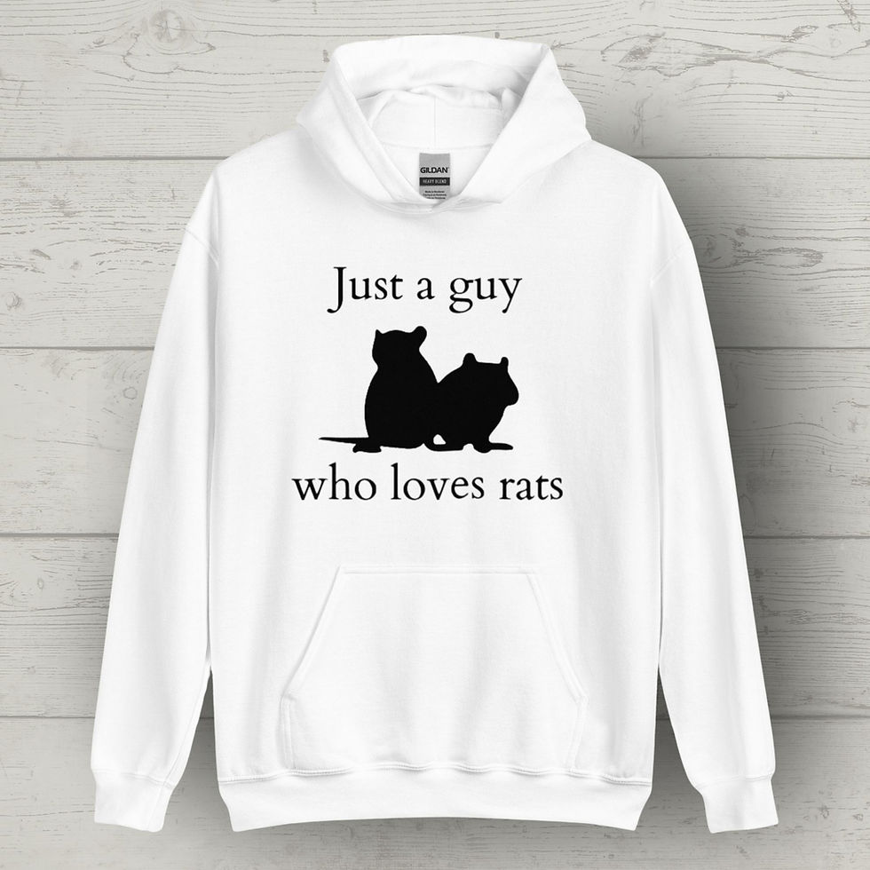 Thumbnail: Just a Guy Who Loves Rats Hoodie white