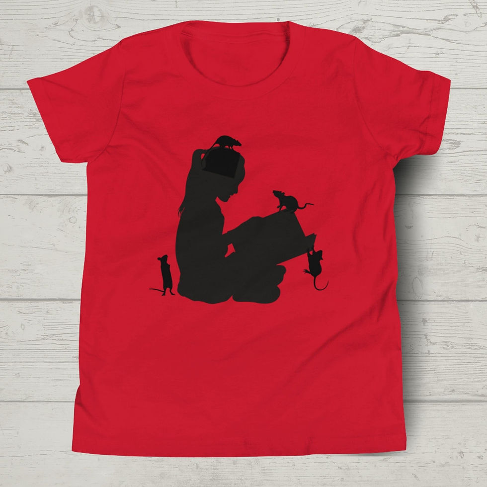 Thumbnail: "Girl and Her Rats" Adorable Tee! red