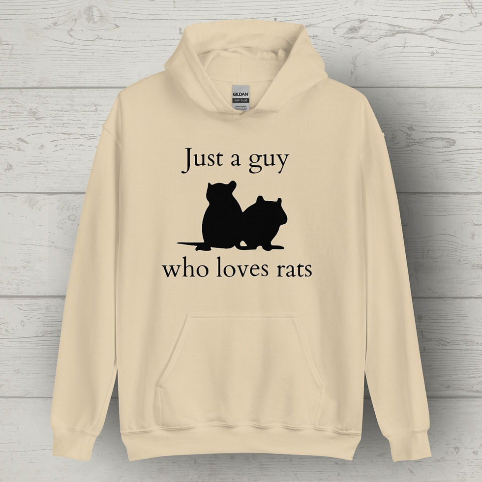 Thumbnail: Just a Guy Who Loves Rats Hoodie beige