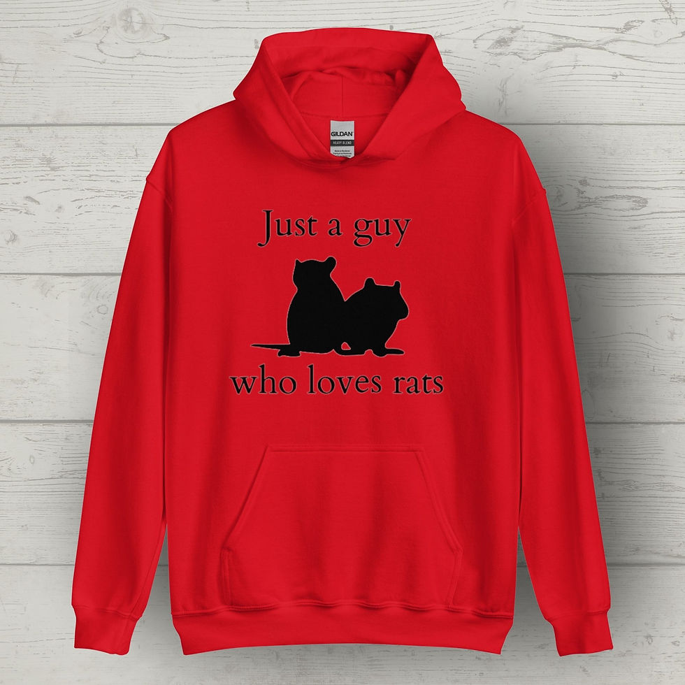 Thumbnail: Just a Guy Who Loves Rats Hoodie red