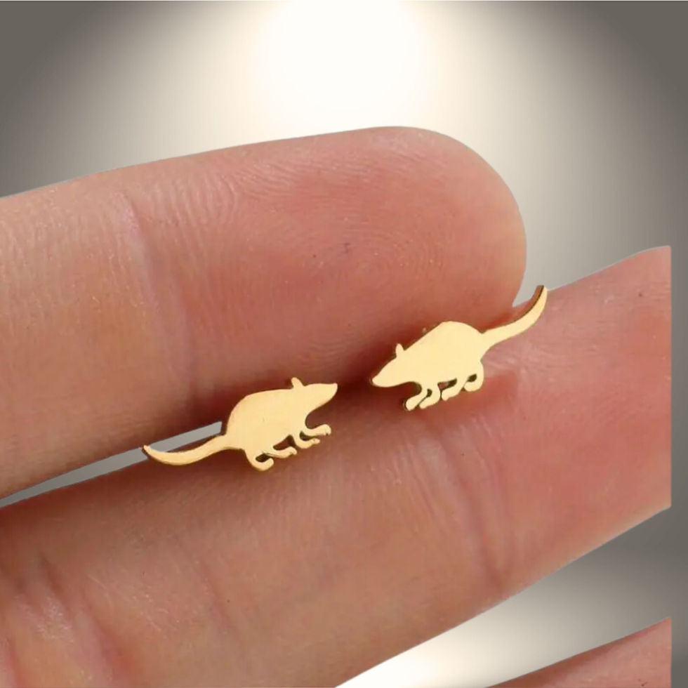 Thumbnail: Adorable Stud rat Earrings