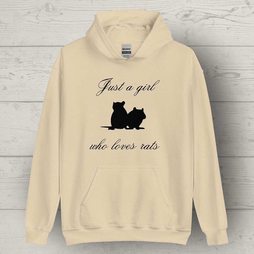 Thumbnail: Just a Girl Who Loves Rats Hoodie beige