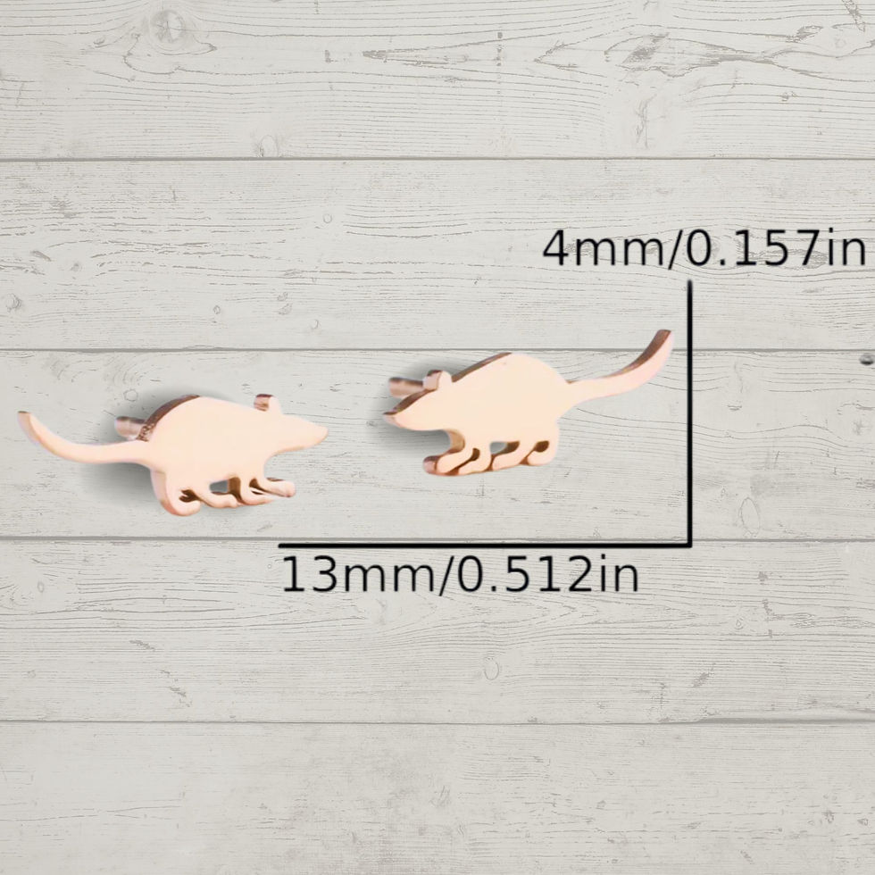 Thumbnail: Adorable Stud rat Earrings size