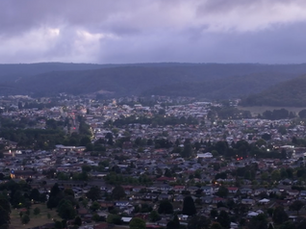 Drone shot of Lithgow Valley at Dawn
