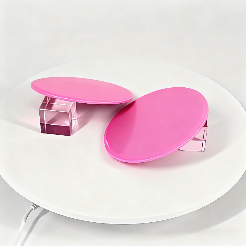 Par de discos deslizantes rosa para treino funcional e core.