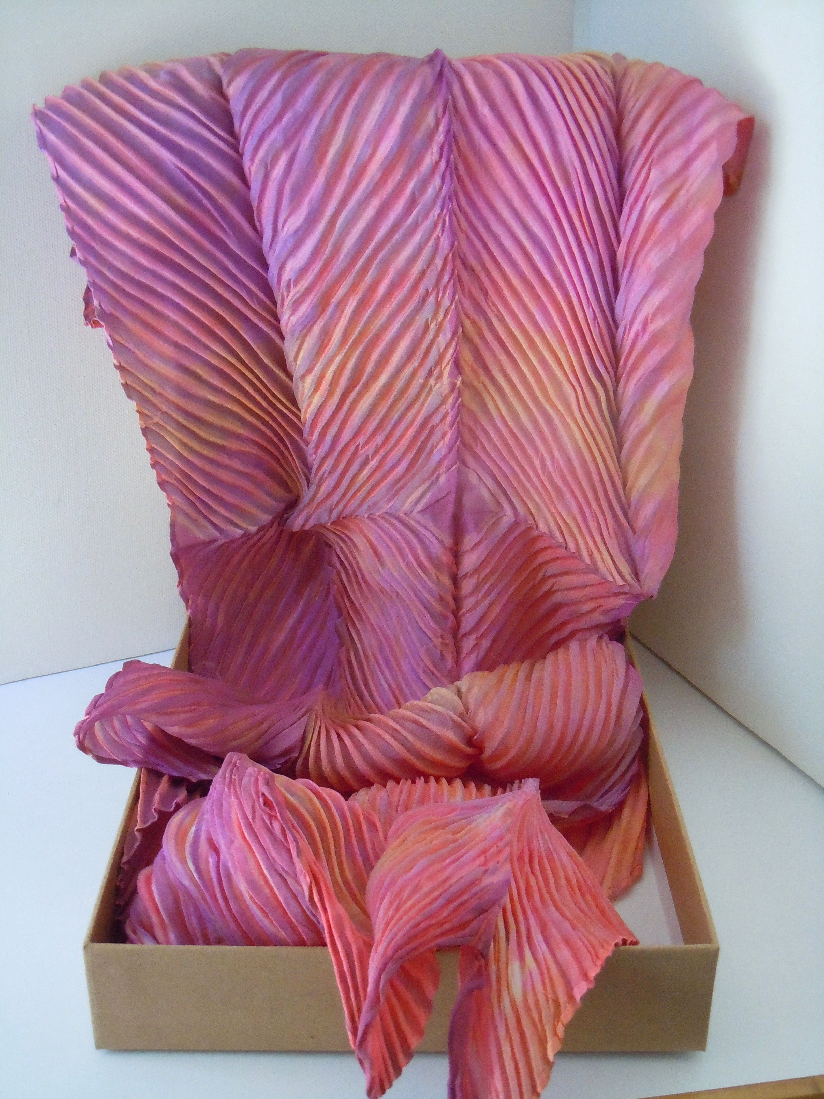 Arashi Shibori Silk Scarf