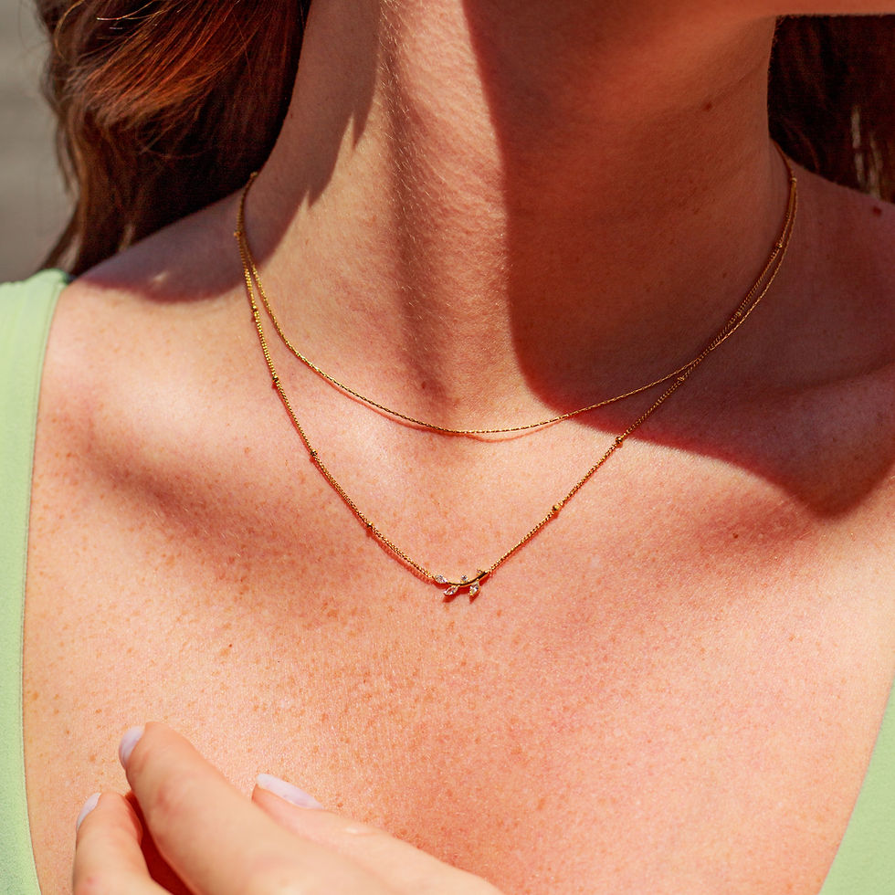 Thumbnail: Layered Leafy Necklace