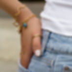 Thumbnail: Gold Natural & Ceramic Shell Bracelet