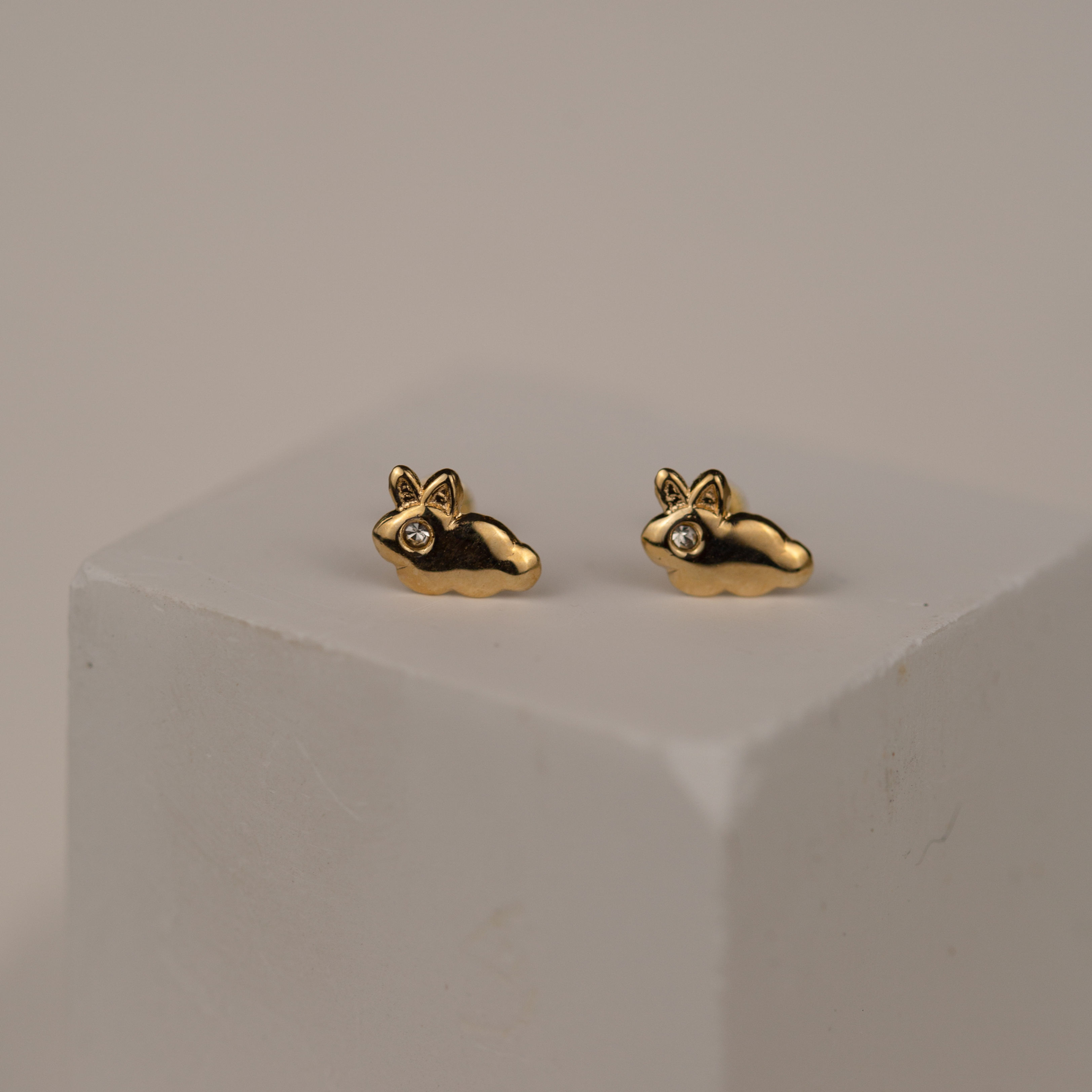 14k Bunny Studs