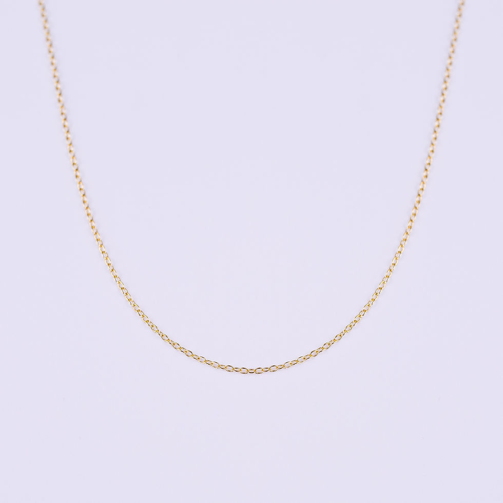 Thumbnail: 14k Medium O Shape Chain Necklace
