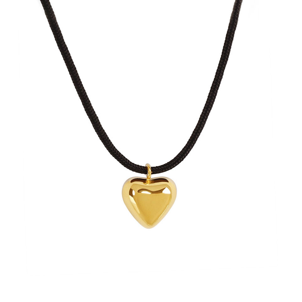 Thumbnail: Raven Heart Rope Necklace