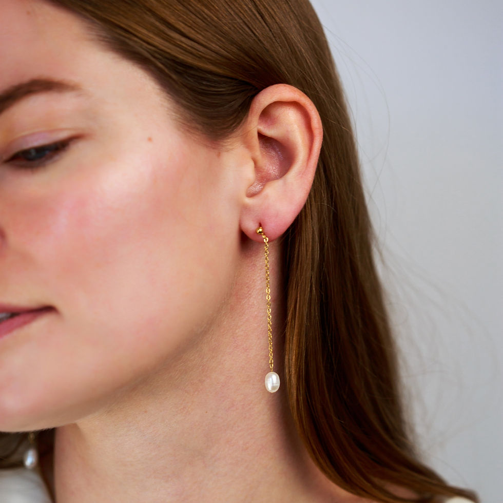 Thumbnail: Long Pearl Studs