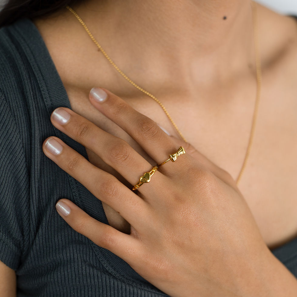 Thumbnail: Gold Simple Bow Ring