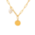 Gold Coin Pearl Necklace