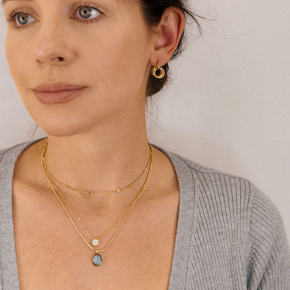 Thumbnail: Dual Layer Pearl Coin Necklace