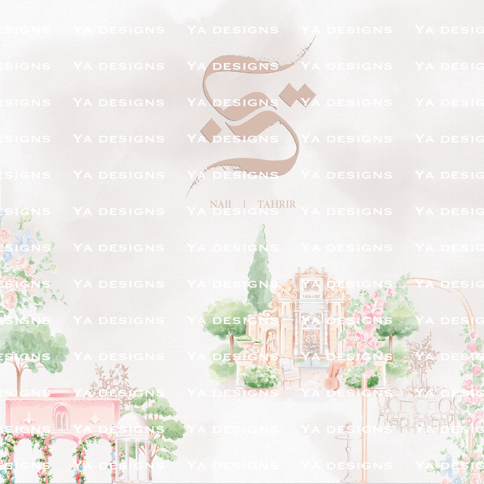 Watercolor English Garden Theme