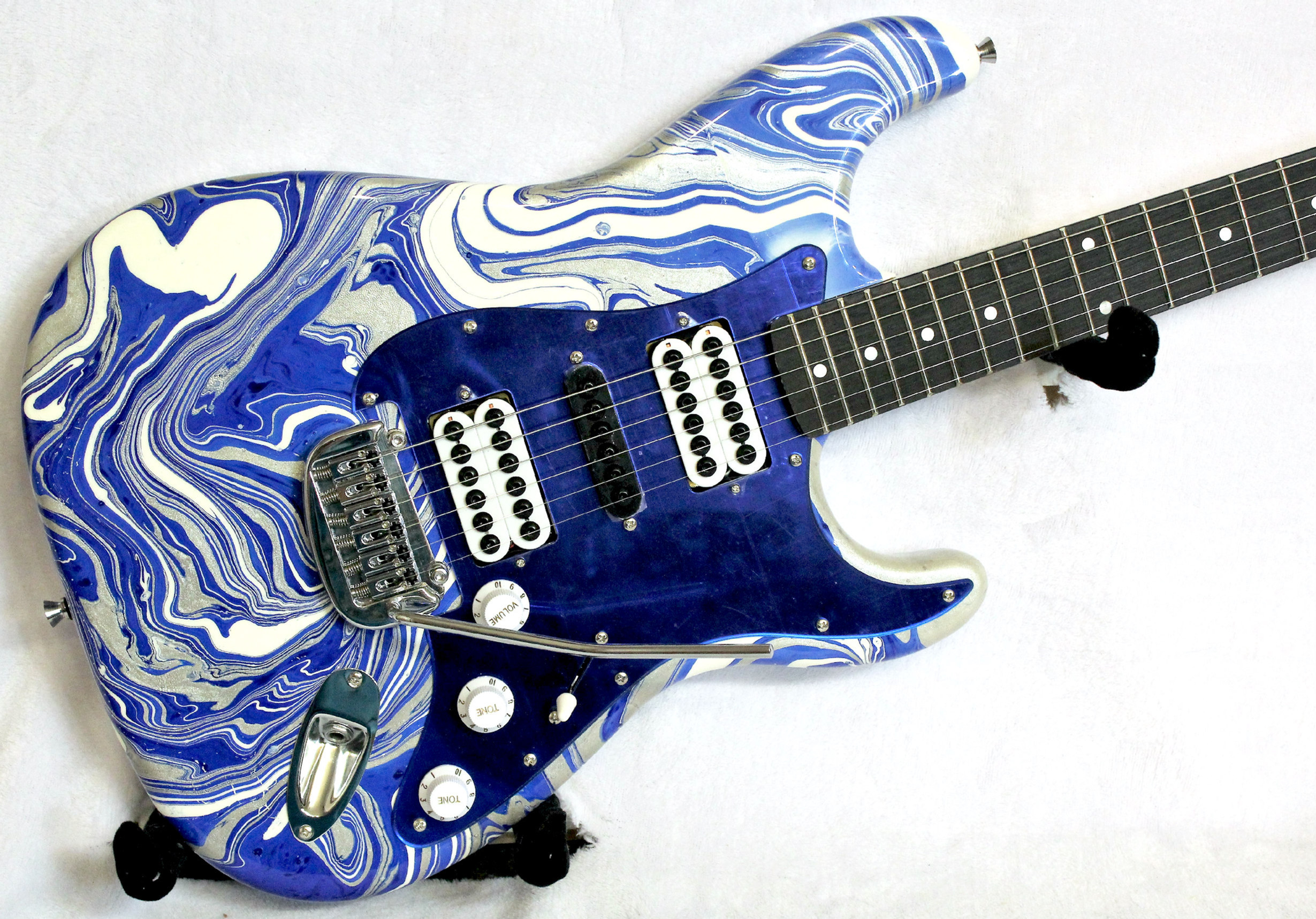 Custom Built and Swirl Painted (Made in USA) Naked Shotgun Series Guitar