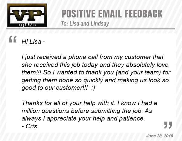 We appreciate your business!!