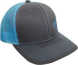 Neon Turquoise Mesh Grey Cap