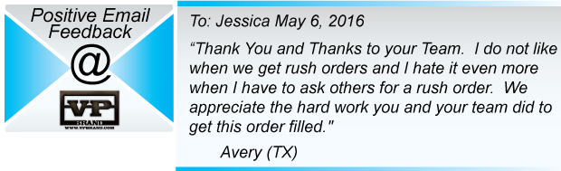 Rush Order Appreciation!