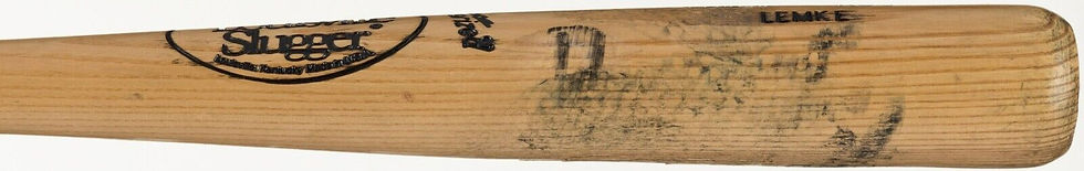 1990 Mark Lemke Game Used Bat PSA