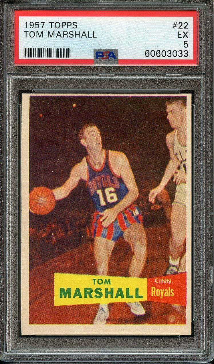1957 Topps SP 22 Tom Marshall PSA 5