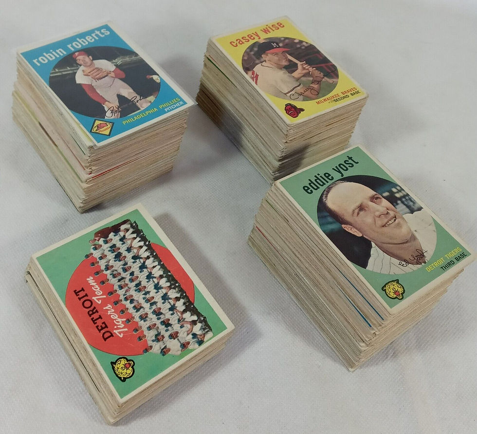1959 Topps Starter Set 54% Complete No Duplicates
