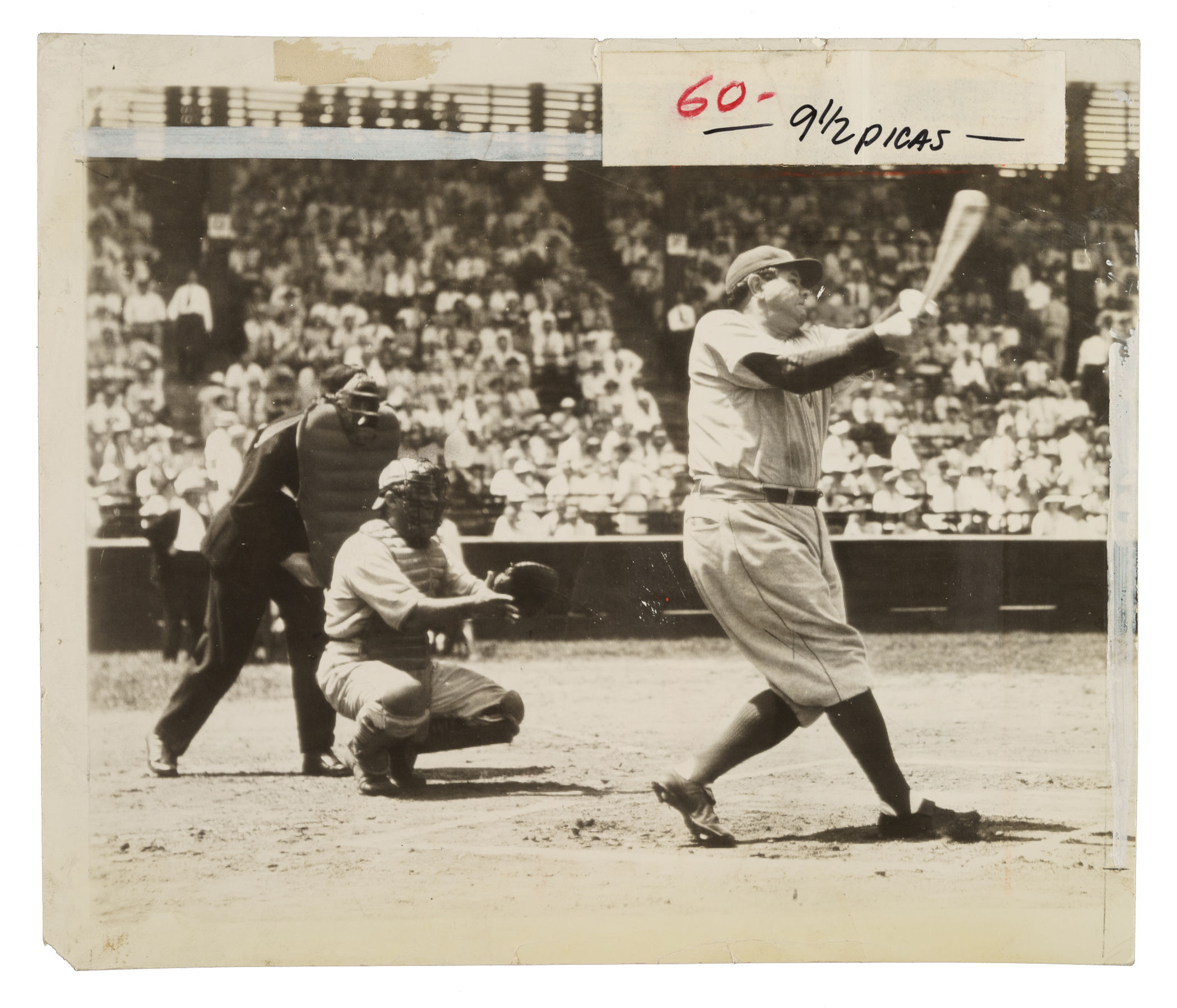 1938 Babe Ruth Batting as a Brooklyn Dodger! PSA Type III